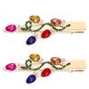 Christmas Hair Clips Sparkly Rhinestone Christmas Light Blub Hair Clips Hairpin Xmas Holiay Jewelry Barrette Hair Accessories for Women (Crystal Light Bulb) view 3
