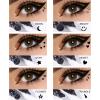 Ownest 6Pcs Eyeliner Stamp, Double-End Eyeliner Stamp Pen, Waterproof Eye Liner Tattoo Makeup-Smiley+Triangle+Heart+Star+Moon+Flower view 2