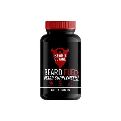 Beard Octane Beard Fuel - Beard Hair Growth Vitamin Complex with Biotin, Vitamin A, Vitamin C - 30-Day Supply - Healthy, Strong, Faster, Thick Beard Growth - Made in The USA