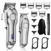 SUPRENT PRO Professional Hair Clippers for Men- Hair Cutting Kit & Zero Gap T-Blade Trimmer Combo- Cordless Barber Clipper Set with LED Display for Mens Gifts (Silver) view 1