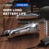 SUPRENT PRO Professional Hair Clippers for Men- Hair Cutting Kit & Zero Gap T-Blade Trimmer Combo- Cordless Barber Clipper Set with LED Display for Mens Gifts (Silver) view 2