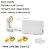 4 Pack Self Ear Piercing Gun Kit, Disposable Self Ear Piercing Gun Kit with Earring Studs Safety Ear Piercing Gun Kit Tool (Gold) view 4