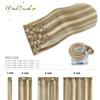 WindTouch Clip in Hair Extensions Real Human Hair Balayage Mixed Bleach Blonde Hair Extensions 15Inch 75g 7PCS Highlights Straight Blonde Clip in Extensions for Women view 3