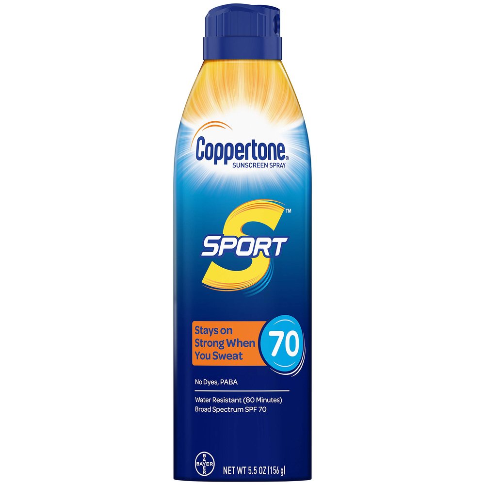 PS Medical Coppertone Sport, SPF 70, Continous Spray, 5.5 oz Can