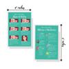 Boutique Marketing LLC Eyebrow Microblading Healing & Aftercare Instructions Postcards | Package of 30 | Double Sided Size 4 x 6 inches Postcard | Green with Colorful Icons Design view 4