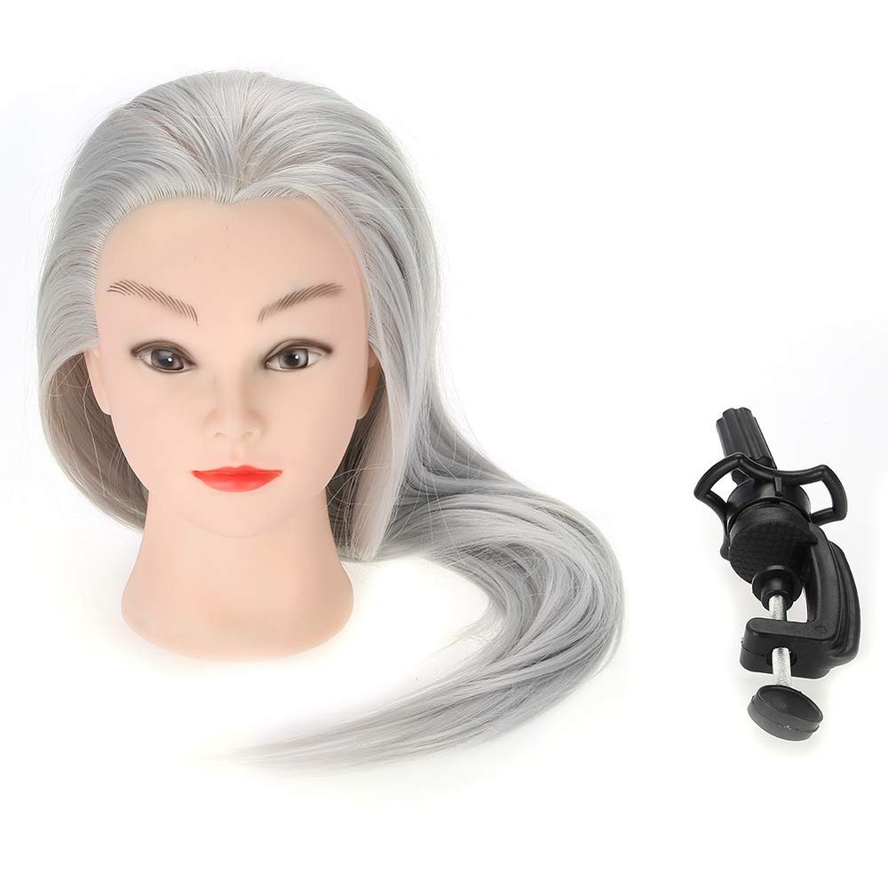 2 Color Practice Head Mannequin Dolls Hair Salon Cosmetology Hairdressing Tools 02