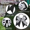 10 Hair Accessories - Soccer Hair Bows, Elastic Ponytail Holders, and Sport Hair Ties for Girls Players and Teams (Black and White) view 3