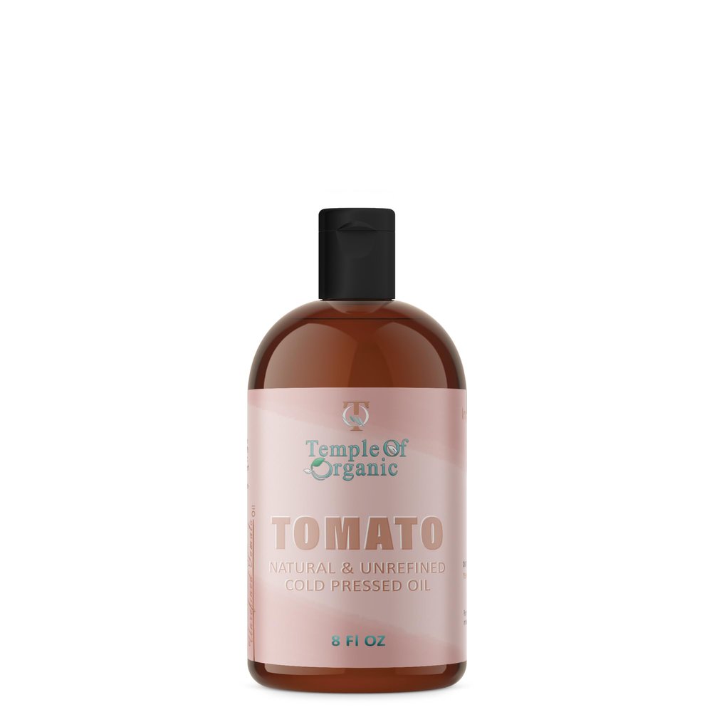 Tomato Seed Oil - 8 oz - Pure, Unrefined, Cold Pressed, Non-GMO, Uncut, Carrier Oil for Skin, Hair, Nails, Body, Facial Hair, Arms, Legs & More! Free of any Additives, Fillers, Harsh Chemicals