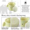 G.B.S Customizable Ivory Shaving Mug with Knob Handle and Natural Soap 3 oz view 2