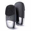 Facial Cleansing Brush, 3-in-1 Electric Silicone Face Scrubber, Vibrating Massager, IPX7 Waterproof, USB Rechargeble Pore Brush for Deep Cleanning, Blackhead Remover, Exfoliating (Gray) view 1