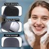 Facial Cleansing Brush, 3-in-1 Electric Silicone Face Scrubber, Vibrating Massager, IPX7 Waterproof, USB Rechargeble Pore Brush for Deep Cleanning, Blackhead Remover, Exfoliating (Gray) view 3