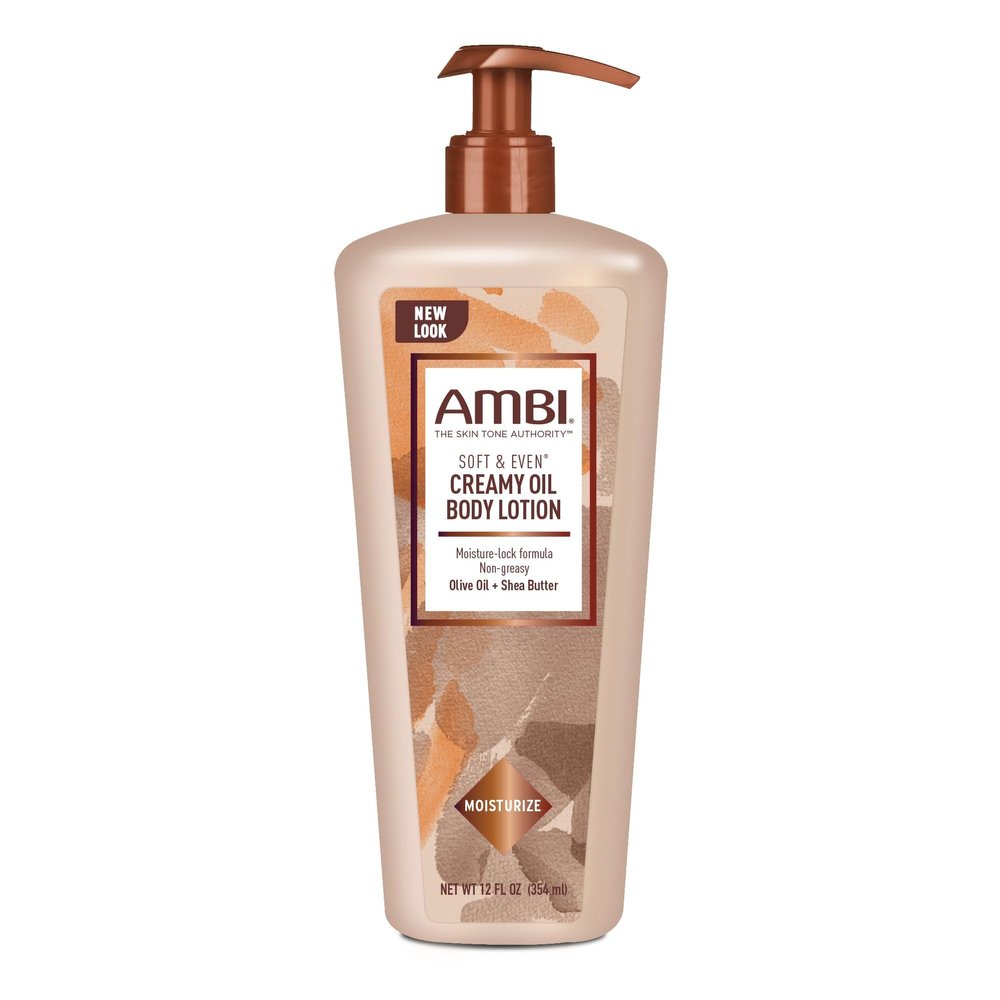 Ambi Skincare Soft & Even Creamy Oil Lotion, 12-Ounce Bottles (Pack of 3)