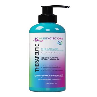 Kaleidoscope Therapeutic The Answer Anti-Shedding Curl Cream Restorative Hair Therapy, 8 Fl Oz (Pack of 6)