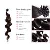 Drasawee 15'' U Tip Hair Extensions Body Wavy Pre Bonded Nail U Tip Keratin Hair Extensions 0.7g/strand 100pcs Remy Human Hair Extensions for Women 12# Light Brown view 4