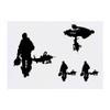 Azeeda 4 x 'Aircraft & Pilot' Temporary Tattoos - Water Resistant, Skin-Safe, Non-Toxic Transfers, Mixed Sizes (TO00037781) view 1