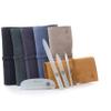 GERMANIKURE Gray Crystal Glass Nail File Set in Light Gray Suede Case  Handmade in Czech Republic  Professional Manicure & Pedicure Supplies  Glass Cuticle Stick, Pusher, Moon File view 2