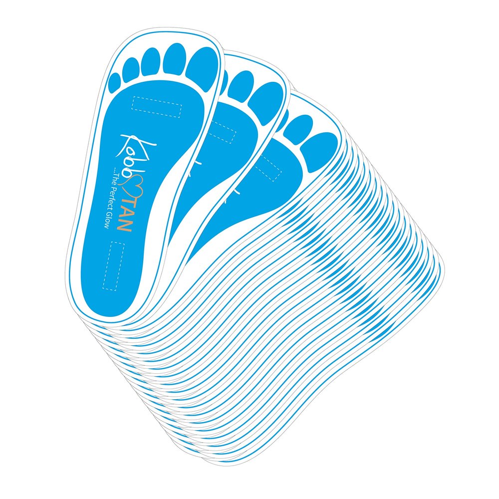 60 Pairs(120feets) Spray Tan Feet Pads Disposable & Economic Blue Feet pads for Spray tanning,Use in Tanning booth,Sunless Tanning at Home or Beauty Salon-Non Slip- Comfortable-Hygienic-Ultra Bronzing