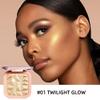 ELESSY Highlighter Makeup Palette Face Highlighter Palette Long Lasting Face illuminator Makeup Palette Shimmer Highlighter Powder Suit All Skin Tones-TWILIGHT GLOW view 4