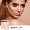 ELESSY Highlighter Makeup Palette,Face Glitter illuminator Palette,Natural Sparkling Finish Highlighter Powder,High Glossy Shimmer Smooth Baked Powder,Lasting Shining Highlighter Palette -SUN GLOW view 4