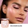ELESSY Highlighter Makeup Palette, Highly Glitter Pink Highlighter Palette,Natural Shimmer Look Face Highlighter Baked Powder,Easy to apply,Come with Brush -DAWN GLOW view 2