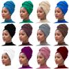 12 Pieces Head Wrap Scarf Stretch Jersey Turban Extra Long Ultra Soft Urban Headwraps for Women Solid Color African Headwear Headband Tie (Set 01) view 1