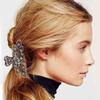 CROWN GUIDE Fancy Hair Claw Jaw Clips Pins For Womens, Vintage Rhinestone Crystal Flowers Hair Barrette for Thick Hair Accessories White Silver view 3