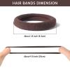 100 Pcs Thick Seamless Brown Hair Ties, Ponytail Holders Hair Accessories No Damage for Thick Hair Valentine's Day Gift(Natural Colors) view 4