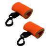 2 Orange Clip-On Neoprene Sleeves Lip Balm Holster LIPSTICK HOLDER Key Chain view 1