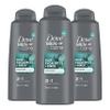 DOVE MEN + CARE 2 in 1 Shampoo Conditioner Eucalyptus + Birch 3 Count For Healthy-Looking Hair Naturally Derived Plant Based Cleansers 20.4 oz view 1