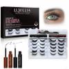 Luxillia Magnetic Eyelashes Kit  13 Piece Magnetic Eyelash & Eyeliner Set with Applicator  Natural Look Easy Apply Reusable Fake Extension Lashes, No Glue  Pestaas Postizas Magnticas Naturales view 1