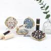 AUEAR, 4 Pack Retro Floral Makeup Compact Small Pocket Purse Mirrors Beauty Handheld Folding Portable Travel for Women Lady view 4