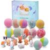 3.5 oz XL Bath Bombs for Kids with Puppy Toys Inside Kids Bath Bombs Organic Bubble Bath Fizzies Colorful Bomb 12 Pcs Set Birthday/Christmas Surprise Gift for Girls & Boys view 1
