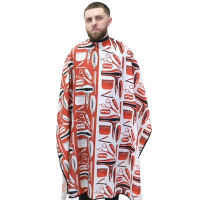 Barber Cape Hair Cutting Capes King Midas Barber Cape For Men (Red & White)