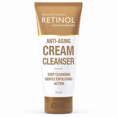 LIVAURA Retinol Cream Cleanser Anti-Aging  5oz  Daily Deep Cleansing Facial Wash Improves Skin Texture, And Exfoliates for Softer Face  Renewing Vitamin A Minimizes Wrinkles and Fine Lines