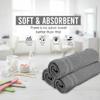 24 Pack Dark Grey Hand Towels 100% Cotton Spa Towel  16x27 inches Highly Absorbable Facial Towels Gym, Hair, Face, Bulk Small Towels (Not Bleach Proof) view 3