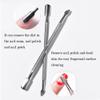 AKOAK 2 Pieces Double End Nail Trimmer, Professional Stainless Steel Nail Cutter, Cuticle Removal and Cutting, Durable Nail and Toenail Manicure Tool view 2