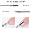 AKOAK 2 Pieces Double End Nail Trimmer, Professional Stainless Steel Nail Cutter, Cuticle Removal and Cutting, Durable Nail and Toenail Manicure Tool view 3
