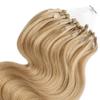 Drasawee 1 Gram Micro Ring Loop Fish Line Hair Extensions Wavy Long Remy Hair Extensions Women's Wigs-Gift 16'' 100 strands/set 1# view 3