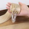 Drasawee 1 Gram Micro Ring Loop Fish Line Hair Extensions Wavy Long Remy Hair Extensions Women's Wigs-Gift 16'' 100 strands/set 1# view 4