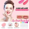 6PCS Lip Scrub Brush Lip Brush Tool,Double-Sided Silicone Exfoliating Lips Brushes,Gentle Lips Exfoliator Scrubber for Smooth,Soft,Bright,Fuller Healthy Lips view 3
