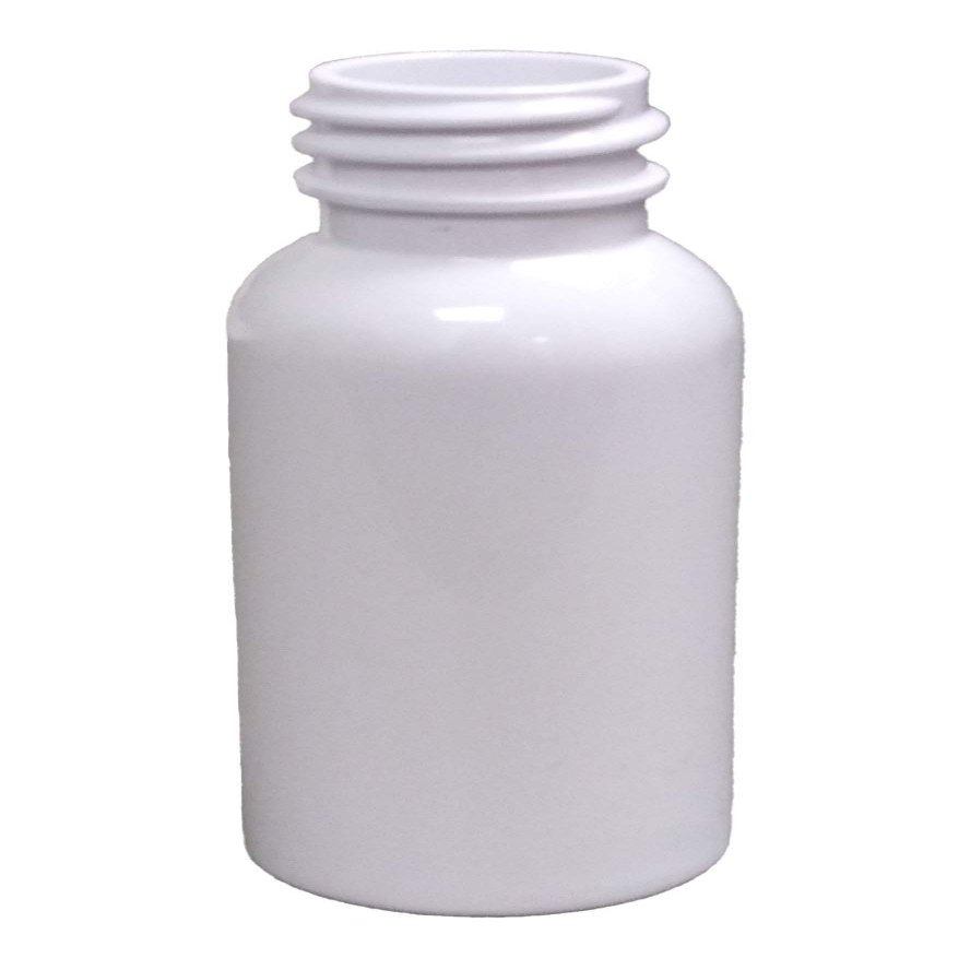 1oz White Bullet PET Bottles 20-410 Neck (50)