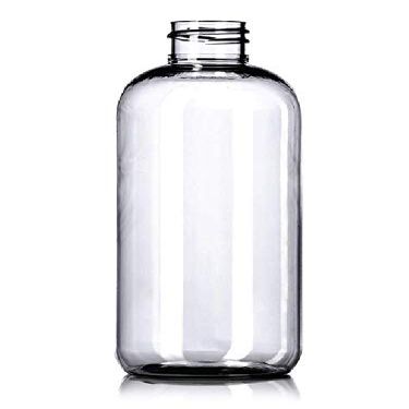 12oz Clear Boston Round PET Bottles 24-410 Neck (500)