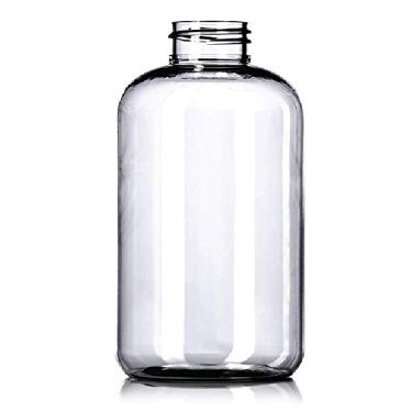 12oz Clear Boston Round PET Bottles 24-410 Neck (100)