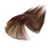 Real Human Hair 3D Air Bangs Lightweight Fake Bangs Naturally Clip in Hairpiece 4x8cm Women Seamless Hair Topper for Lossing Hair,Silk Base Hair Topper Hairpieces Clip in Bangs 8" Light Brown view 3
