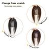 Real Human Hair 3D Air Bangs Lightweight Fake Bangs Naturally Clip in Hairpiece 4x8cm Women Seamless Hair Topper for Lossing Hair,Silk Base Hair Topper Hairpieces Clip in Bangs 8" Light Brown view 4