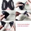 Cat Ears Headband Hair Clips Fox Ears Hair Bands Barrettes Women Furry Kitty Kitten Cat Headpiece Hairband Hair Hoop Halloween Party Decoration Cosplay Costume Handmade Hair Accessories Orangle Pink view 2