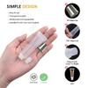 100 PACK 10ml Lip Gloss Tubes with 50 x Silver Caps + 50 x White Caps view 2