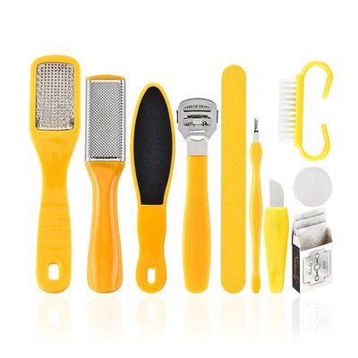 10 in 1 Foot Scrubber Professional Pedicure Tools Kit Rasp Foot File Callu Remover Set Feet Exfoliating Scrubber Cleaner for Men Women Salon