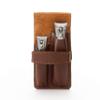 GERMANIKURE Nail Clippers Set in Brown Leather Case  Ethically Made in Solingen Germany, FINOX Stainless Steel Tools  Professional Quality Manicure & Pedicure Kit view 2