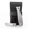 GERMANIKURE Nail Clippers Set in Black Leather Case  Ethically Made in Solingen Germany, FINOX Stainless Steel Tools  Professional Quality Manicure & Pedicure Kit view 1